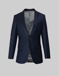 Garnitury - Borgio garnitur męski paullo granatowy slim fit - grafika 1