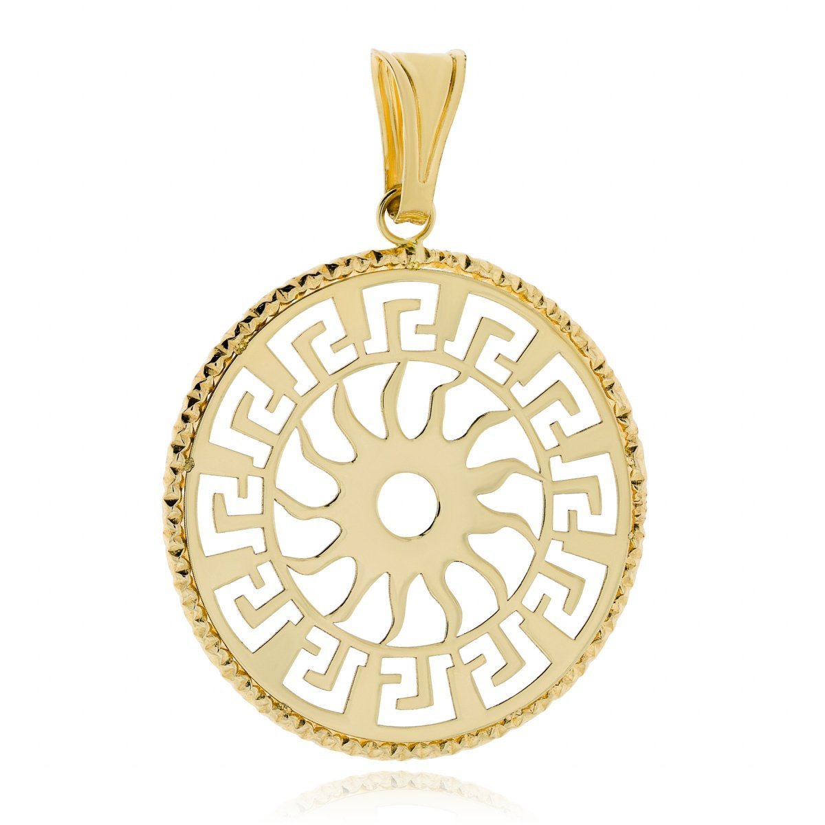 Złota zawieszka słońce wzór grecki pr. 585