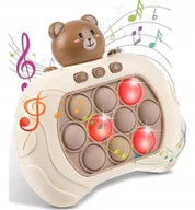Zabawki interaktywne dla dzieci - POP IT BRĄZOWY MIŚ INTERAKTYWNA GRA KONSOLA ANTYSTRESOWA DLA DZIECKA POPIT - miniaturka - grafika 1