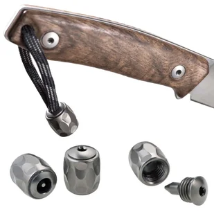 Tytanowy koralik do paracordu LionSteel TiP, Grey (TIP GY) - Noże - miniaturka - grafika 3