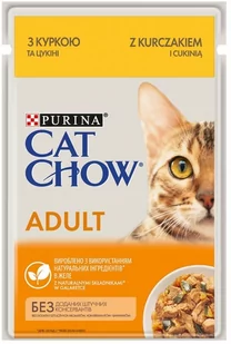 Purina Cat Chow Kurczak i cukinia saszetka 85g - Mokra karma dla kotów - miniaturka - grafika 2