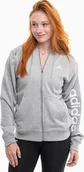Bluzy damskie - Adidas Bluza damska Essentials Linear Full-Zip French Terry Hoodie szara IC6866 XS - miniaturka - grafika 1