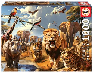 Educa, Puzzle, Dzikie zwierzęta, 1000 el. - Puzzle - miniaturka - grafika 1