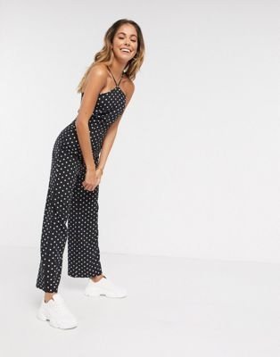 FASHION UNION KOMBINEZON CZARNY W GROSZKI S 1ASH