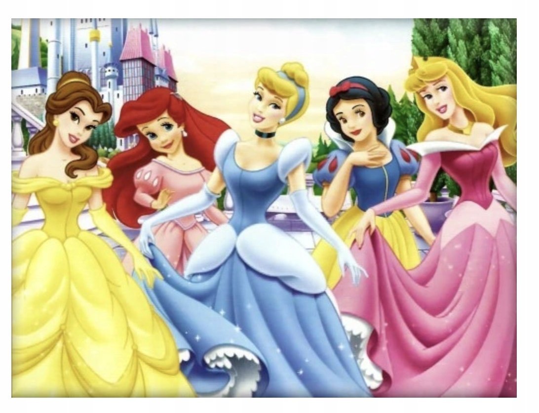 PUZZLE KSIĘŻNICZKI DISNEYA ARIEL BELLA A3 252 el z Nadrukiem + IMIĘ #141