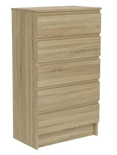 Komoda do sypialni, salonu, M5, 70x40x120 cm, dąb sonoma, mat - Komody - miniaturka - grafika 1