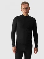 Bielizna sportowa męska - Męska bielizna termoaktywna bezszwowa (góra) 4F 4FWAW24USEAM170 - czarna - miniaturka - grafika 1