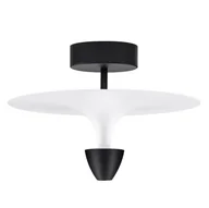 Lampy sufitowe - Sufitowa lampa talerz UCURENA LE44638 LED 11W 3000K metalowa biała czarna - miniaturka - grafika 1