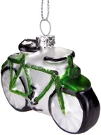 Bombki - BRUBAKER Bicycle Green - ręcznie malowane szklane bombki choinkowe - figurki do dekoracji choinki zabawne zawieszki bombki choinkowe - 7 cm - miniaturka - grafika 1