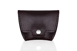 Skórzana bilonówka, portfel na monety bordowy Solier SA10 - SOLIER - Portfele - miniaturka - grafika 1