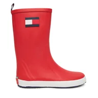 Buty dla dziewczynek - Kalosze Tommy Hilfiger Flag Rain Boot T3XC-33923-0047 D Czerwony - miniaturka - grafika 1
