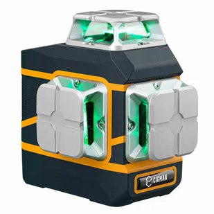 CIGMAN CM-801 3x360° Self Leveling Laser Level 3D Green Cross Line IP54 with Dual Rechargeable Batteries Remote Controller - Multimetry - miniaturka - grafika 1