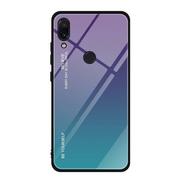 Etui i futerały do telefonów - Gradient Glass etui pokrowiec nakładka ze szkła hartowanego Xiaomi Redmi Note 7 zielono-fioletowy - miniaturka - grafika 1