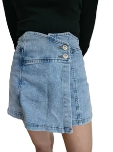 Szorty spódnico-spodenki jeansowe damskie lato Re-Dress rozmiar M - Spodenki damskie - miniaturka - grafika 1