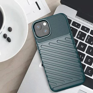 Thunder Case elastyczne pancerne etui pokrowiec iPhone 13 zielony - Etui i futerały do telefonów - miniaturka - grafika 3