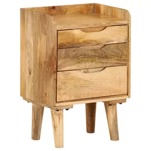 vidaXL Szafka nocna, lite drewno mango, 40 x 30 x 59,5 cm - Szafki nocne - miniaturka - grafika 1
