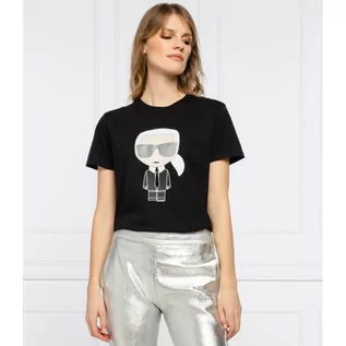 Koszulki i topy damskie - Karl Lagerfeld T-shirt Ikonik Karl | Regular Fit - grafika 1