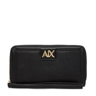 Portfele - Duży Portfel Damski Armani Exchange 948451 4R731 Czarny - miniaturka - grafika 1