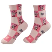 Skarpetki damskie - Skarpetki Damskie Długie Różowe Prosiaczek Kubuś Puchatek 36-40 - miniaturka - grafika 1