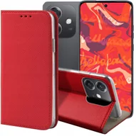 Etui i futerały do telefonów - ETUI Z KLAPKĄ DO OPPO A40 CZERWONE ZAMYKANE MAGNETYCZNE KABURA OBUDOWA CASE - miniaturka - grafika 1