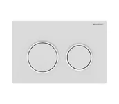 Przyciski spłukujące - Geberit Omega20 - Kontrola spłukiwania, biały mat 115.085.01.1 - miniaturka - grafika 1