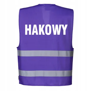 Kamizelka odblaskowa Portwest fioletowa L/XL z nadrukiem HAKOWY - Odzież robocza - miniaturka - grafika 1