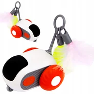 Zabawki dla kotów - Zabawka dla KOTA INTERAKTYWNA na pilota z piórkami zdalnie sterowana pojazd - miniaturka - grafika 1