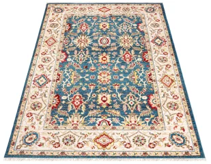 Prostokątny niebieski dywan w stylu retro S2-D29 - Dywany Prostokątny niebieski dywan w stylu retro S2-D29 - Dywany - miniaturka - grafika 1