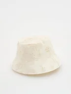 Czapki damskie - Reserved - Kapelusz typu bucket - kremowy - miniaturka - grafika 1