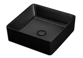 Umywalki - Umywalka nablatowa Uptrend Hestia 39 cm kwadratowa czarny mat TR41120-U18 - miniaturka - grafika 1