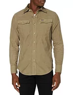 Koszule męskie - G-STAR RAW Koszula męska 3301 Slim, beżowy (Dk Lever Gd D17524-c436-b789), XS - miniaturka - grafika 1