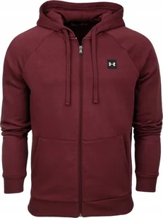 Under Armour Bluza męska Under Armour Rival Fleece FZ Hoodie bordowa 1357111 690 S - Bluzy męskie - miniaturka - grafika 1