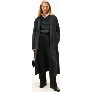 Tommy Hilfiger Wełniany płaszcz - Płaszcze damskie - miniaturka - grafika 1