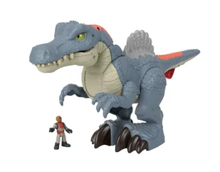 Imaginext Jurassic World Spinozaur Dinozaur ze światełkami, dźwiękami i ruchami paszczy + figurka, zabawka dla przedszkolaków, HML41 - Figurki dla dzieci - miniaturka - grafika 1