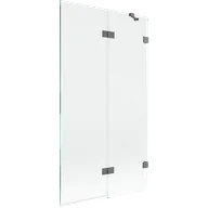 Parawany nawannowe - Mexen Lunar parawan nawannowy 2-skrzydłowy prawy 100 x 150 cm, transparent, gun metal - 897-100-100-95-00-P - miniaturka - grafika 1