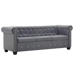 Aksamitna sofa w stylu Nuvell 3X Z2-Z28 - Sofy i kanapy - miniaturka - grafika 1