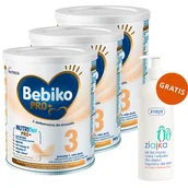 Mleko modyfikowane - Zestaw Bebiko Pro+ 3 Nutriflor Pro+, mleko modyfikowane, powyżej 1 roku, 3 x 700 g + Ziajka, żel do mycia ciała i włosów dla dzieci, powyżej 6 miesiąca, 400 ml gratis - miniaturka - grafika 1