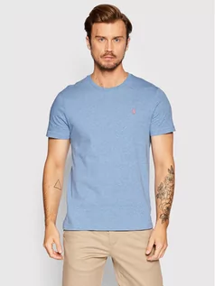 Koszulki męskie - Ralph Lauren Polo T-Shirt 710671438245 Niebieski Custom Slim Fit - grafika 1