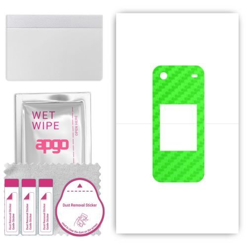 folia naklejka skórka strukturalna na TYŁ do Nokia 2780 Flip - Carbon Zielony - apgo SKINS