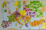 Atlasy i mapy - Stiefel, Europa Turcja Rosja. Część Europejska. Mapa ścienna kody pocztowe na podkładzie do wpinania 1:3 600 000 - miniaturka - grafika 1