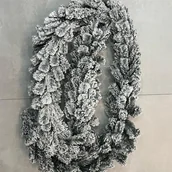 Ozdoby bożonarodzeniowe - GIRLANDA 270 CM ŚWIĄTECZNA DEKORACJA ŚNIEG - miniaturka - grafika 1