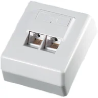 Panele krosownicze - VALUE Cat.6 Surface Mount Wall Jack, unshielded white 25.99.8394 - miniaturka - grafika 1