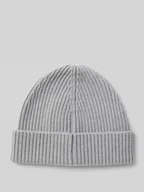 Czapki męskie - Czapka beanie z prążkowanej czystej żywej wełny model ‘XOLA’ - miniaturka - grafika 1