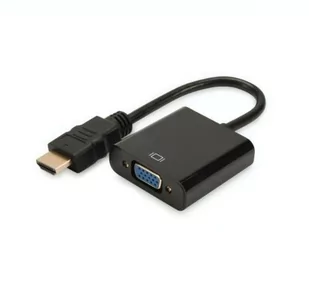 Digitus Adapter audio-video HDMI typ A do VGA FHD z audio 3.5mm MiniJack (DA-70461) - Adaptery i przejściówki - miniaturka - grafika 1