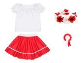 Dresy i komplety dla dziewczynek - ZESTAW NARODOWY BIAŁO-CZERWONY 116-128 4el - miniaturka - grafika 1