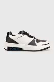 Sneakersy damskie - Karl Lagerfeld sneakersy skórzane ELEKTRA II Lo kolor biały - grafika 1