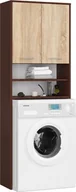 Szafki łazienkowe - Elior Regał łazienkowy nad pralkę wenge + dąb sonoma - Rikero 3X - miniaturka - grafika 1
