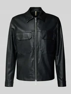 Kurtki męskie - Kurtka o kroju slim fit z imitacji skóry model ‘GIUBBINO’ - miniaturka - grafika 1