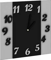 Zegary - Elior zegar ścienny nowoczesny Sigan, szary 7855 - miniaturka - grafika 1