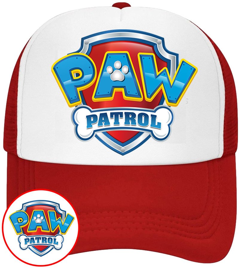 CZAPKA Z DASZKIEM PSI PATROL DLA DZIECI SIATKA CZERWONA BEJSBOLÓWKA